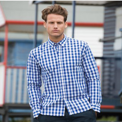 Front Row Long Sleeve Checked Cotton Shirt -XXL