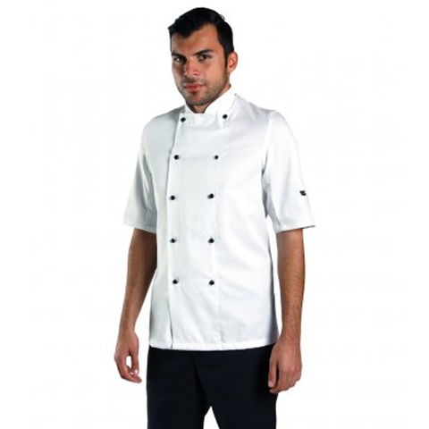 Dennys Short Sleeve Removable Stud Chef\\\'s Jacket