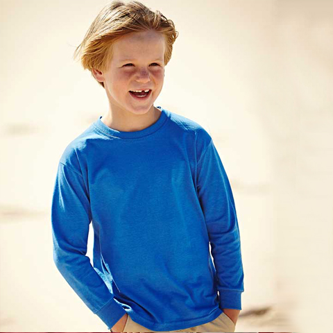 Fruit of the Loom Kids Long Sleeve Valueweight T-Shirt