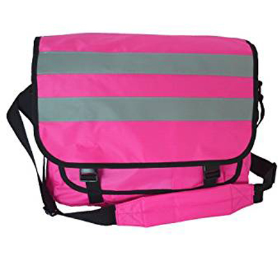 Euro Hi Vis Messenger Bag in 3 Colours Hi Viz Shoulder Bag Yellow / Pink / Orange